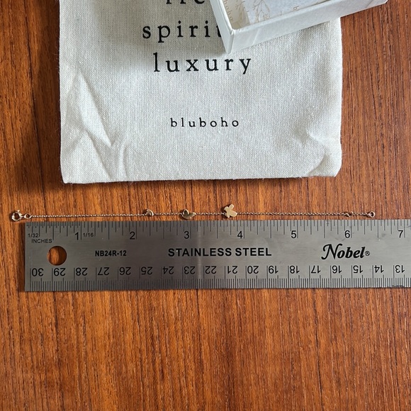 🦋 NWT Bluboho 14K Gold Butterfly Bracelet - Picture 3 of 10